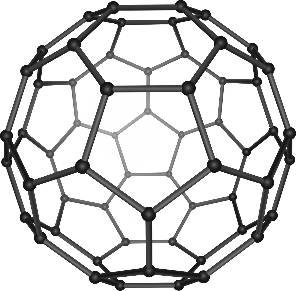 Fullerène C60 (buckyball) – structure géométrique